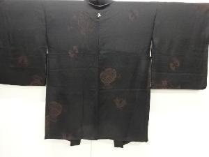 大正ロマン　錦紗漆宝尽くし模様織出し一つ紋羽織